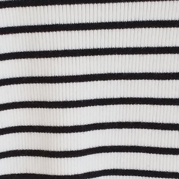 Women's Halogen size XS long sleeve striped (white and black) top - Picture 3 of 8